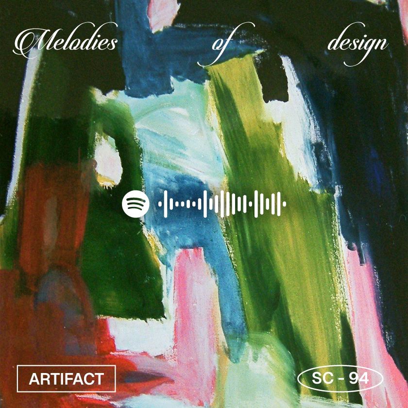 Album cover for 'False Memory' by Artifact — abstract blue and white geometric blur with gothic-style typography